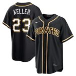 Mitch Keller #23 Pittsburgh Pirates Fashion Replica Black Out Jersey - Black