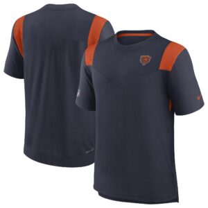 Men's Navy Chicago Bears Sideline Tonal Logo Performance Player T-Shirt