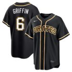 Konnor Griffin #6 Pittsburgh Pirates Fashion Replica Black Out Jersey - Black