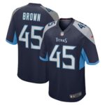 Kyron Brown Tennessee Titans  Home Game Player Jersey - Navy