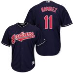 Cleveland Indians #11 Jose Ramirez Navy Blue New Cool Base Stitched Jersey