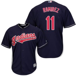 Cleveland Indians #11 Jose Ramirez Navy Blue New Cool Base Stitched Jersey