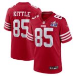 George Kittle San Francisco 49ers Super Bowl LVIII Game Jersey - Scarlet