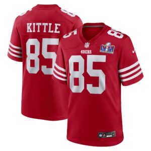 George Kittle San Francisco 49ers Super Bowl LVIII Game Jersey - Scarlet
