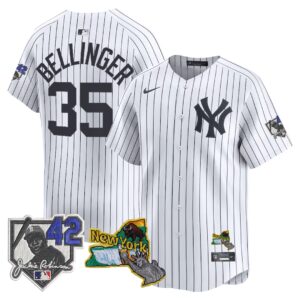 Cody Bellinger #35 New York Yankees Jackie Robinson Patch Collection Limited Jersey - White