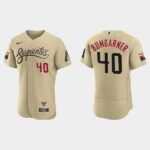 Men's Arizona Diamondbacks #40 Madison Bumgarner Gold 2021 City Connect Flex Base Jersey