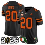 Ed Reed #20 Miami Hurricanes MIA 2026 CFP Final & Florida Patch Vapor Limited Jersey - All Stitched