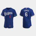 Men's Los Angeles Dodgers #6 Trea Turner Alternate Flex Base Jersey - Royal