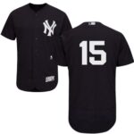 New York Yankees #15 Thurman Munson Navy Blue Flexbase Collection Stitched Jersey