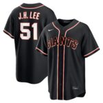 San Francisco Giants Jung Hoo Lee #51 Fashion Replica Black Out Jersey