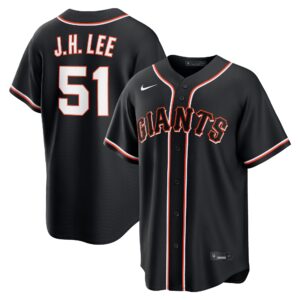 San Francisco Giants Jung Hoo Lee #51 Fashion Replica Black Out Jersey