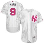 New York Yankees #9 Roger Maris White Strip Flexbase Collection 2016 Mother's Day Stitched Jersey