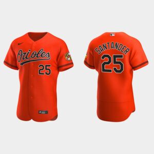 Men's Baltimore Orioles #25 Anthony Santander Orange Alternate Flex Base Jersey