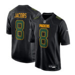 Green Bay Packers #8 Josh Jacobs Black Fashion Game Jersey