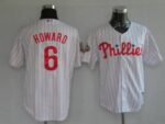 Philadelphia Phillies #6 Ryan Howard Stitched White Red Strip Jersey