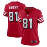 Terrell Owens San Francisco 49ers  Women's Alternate Game Jersey - Scarlet