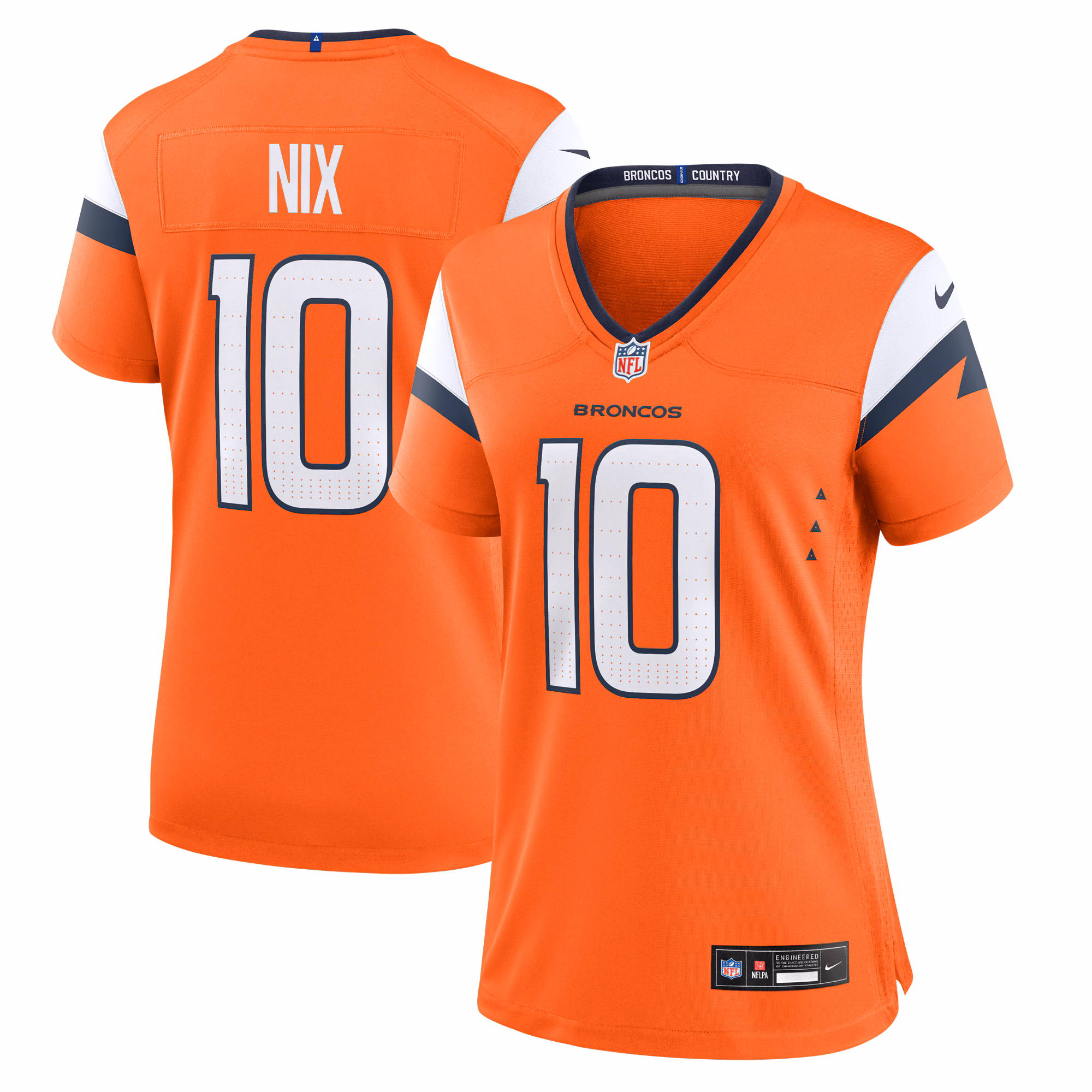 Bo Nix Denver Broncos Women's Game Jersey -  Orange