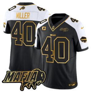Von Miller #40 Buffalo Bills BUF 2024 Bills Mafia Patch Gold Vapor Limited Jersey - All Stitched