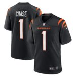 Ja'Marr Chase Cincinnati Bengals  2021 Draft First Round Pick Game Jersey - Black