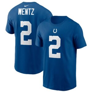 Men's Carson Wentz Royal Indianapolis Colts Name & Number T-Shirt