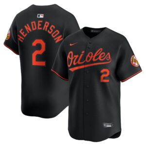 Baltimore Orioles Gunnar Henderson #2 Black Alternate Limited Player Jersey