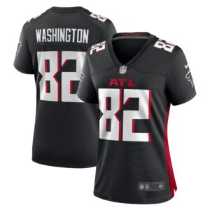 Women's Atlanta Falcons Casey Washington #82 Black Game Jersey