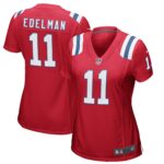 Julian Edelman New England Patriots  Women's Alternate Game Jersey - Red
