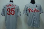 Philadelphia Phillies #35 Colbert Hamels Stitched Grey Jersey