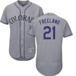 Colorado Rockies #21 Kyle Freeland Grey Flexbase Collection Stitched Jersey