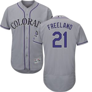 Colorado Rockies #21 Kyle Freeland Grey Flexbase Collection Stitched Jersey