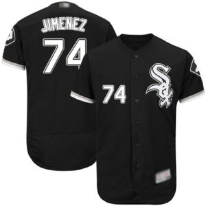 Chicago White sox #74 Eloy Jimenez Black Flexbase Collection Stitched Jerseys