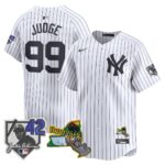 Aaron Judge #99 New York Yankees Jackie Robinson Patch Collection Limited Jersey - White
