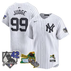 Aaron Judge #99 New York Yankees Jackie Robinson Patch Collection Limited Jersey - White