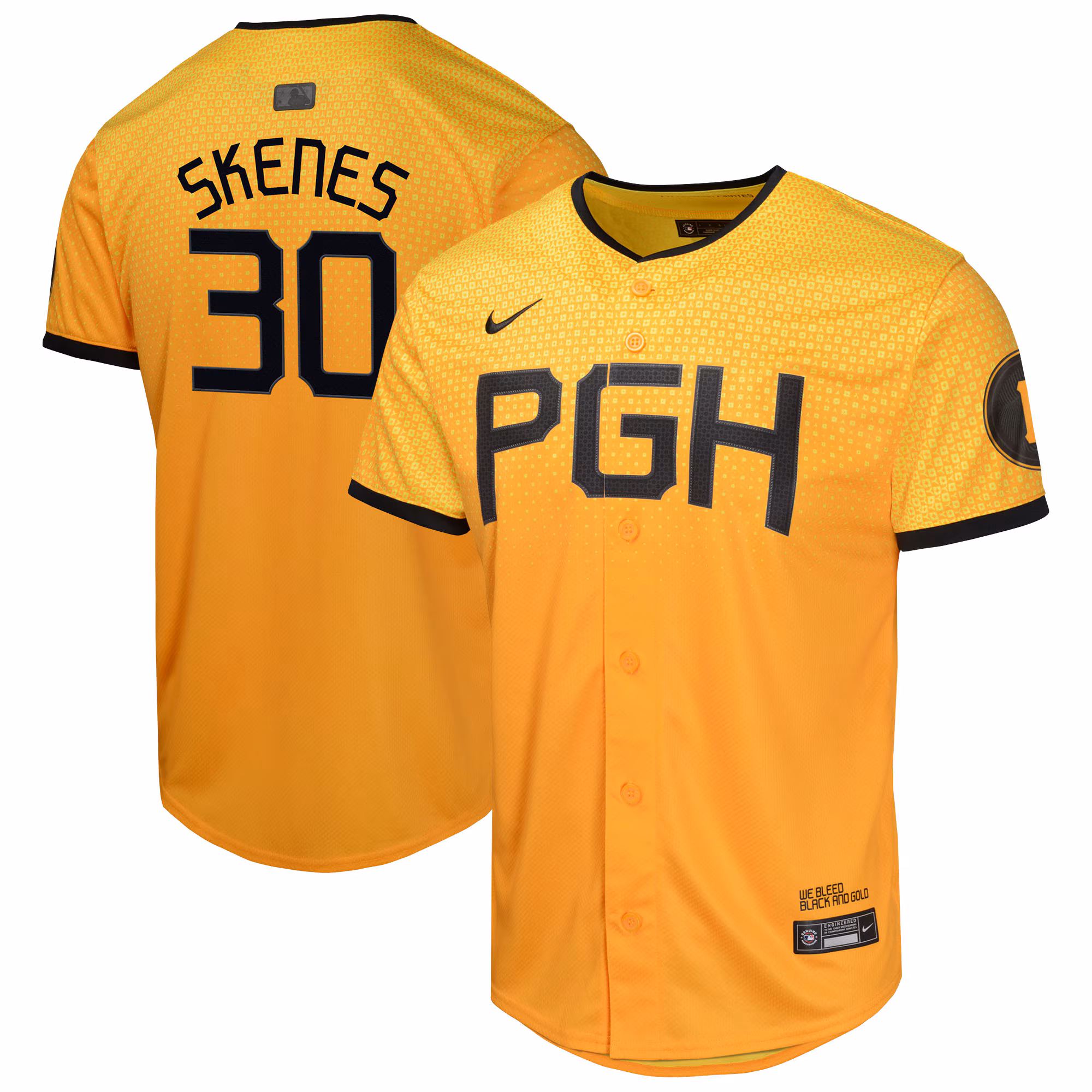 Youth Pittsburgh Pirates Paul Skenes #30 Gold City Connect Limited Jersey
