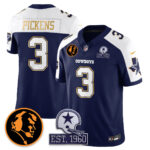 George Pickens # 3 Dallas Cowboys Vapor Limited Gold Jersey - John Madden Patch - All Stitched