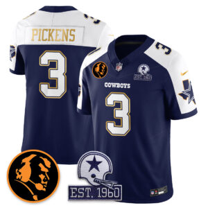 George Pickens # 3 Dallas Cowboys Vapor Limited Gold Jersey - John Madden Patch - All Stitched