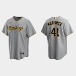 Men's Pittsburgh Pirates #41 Jake Marisnick Gray Road Jersey