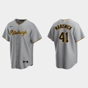 Men's Pittsburgh Pirates #41 Jake Marisnick Gray Road Jersey