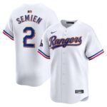 Men's Texas Rangers #2 Marcus Semien  White 2024 Gold Collection Limited Player Jersey