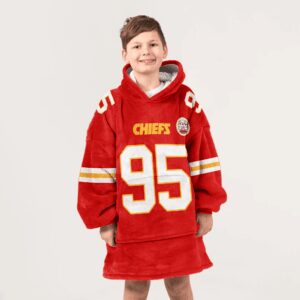 Kid C.J 95 Kansas City Football Unisex Blanket Hoodie