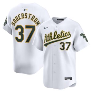 Men's Oakland Athletics Tyler Soderstrom  White Home Limited Player Jersey