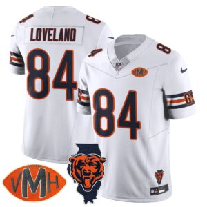 Colston Loveland #84 Chicago Bears CHI Honor Virginia Halas McCaskey Jersey - All Stitched