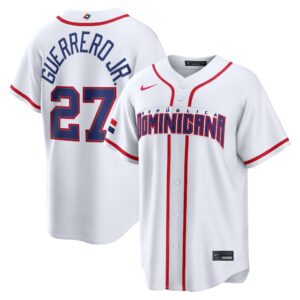 Vladimir Guerrero Jr. #27 Dominican Republic Baseball 2026 World Baseball Classic Home Stadium Jersey - White