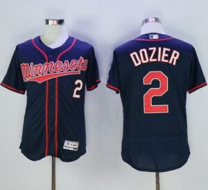 Minnesota Twins #2 Brian Dozier Navy Blue Flexbase Collection Stitched Jersey