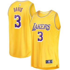Anthony Davis Los Angeles Lakers  2021/22 Fast Break Replica Jersey - Icon Edition - Gold