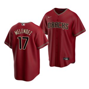 Men's Arizona Diamondbacks #17 Ivan Melendez 2022 Draft Jersey Red Alternate