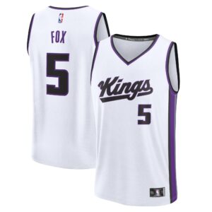 Men's Sacramento Kings De'Aaron Fox  White 2023/24 Fast Break Replica Jersey - Association Edition