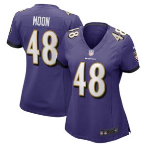 Jeremiah Moon Baltimore Ravens Women's Game Player Jersey - Purple