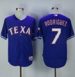 Texas Rangers #7 Ivan Rodriguez Blue Cool Base Stitched Jersey
