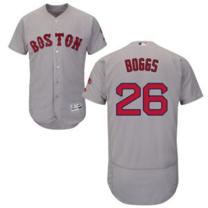 Boston Red Sox #26 Wade Boggs Grey Flexbase Collection Stitched Jersey